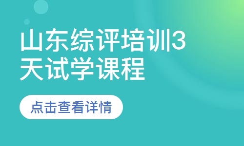 山东综评培训3天试学课程