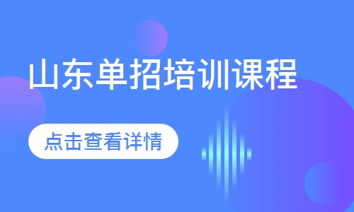 山东单招培训课程